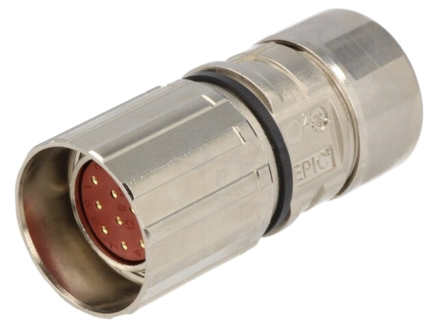 Connector: M23; stekker; PIN: 12; vrouwelijk; solderen; voor draad Connector: M23; stekker; PIN: 12; vrouwelijk; solderen; voor draad